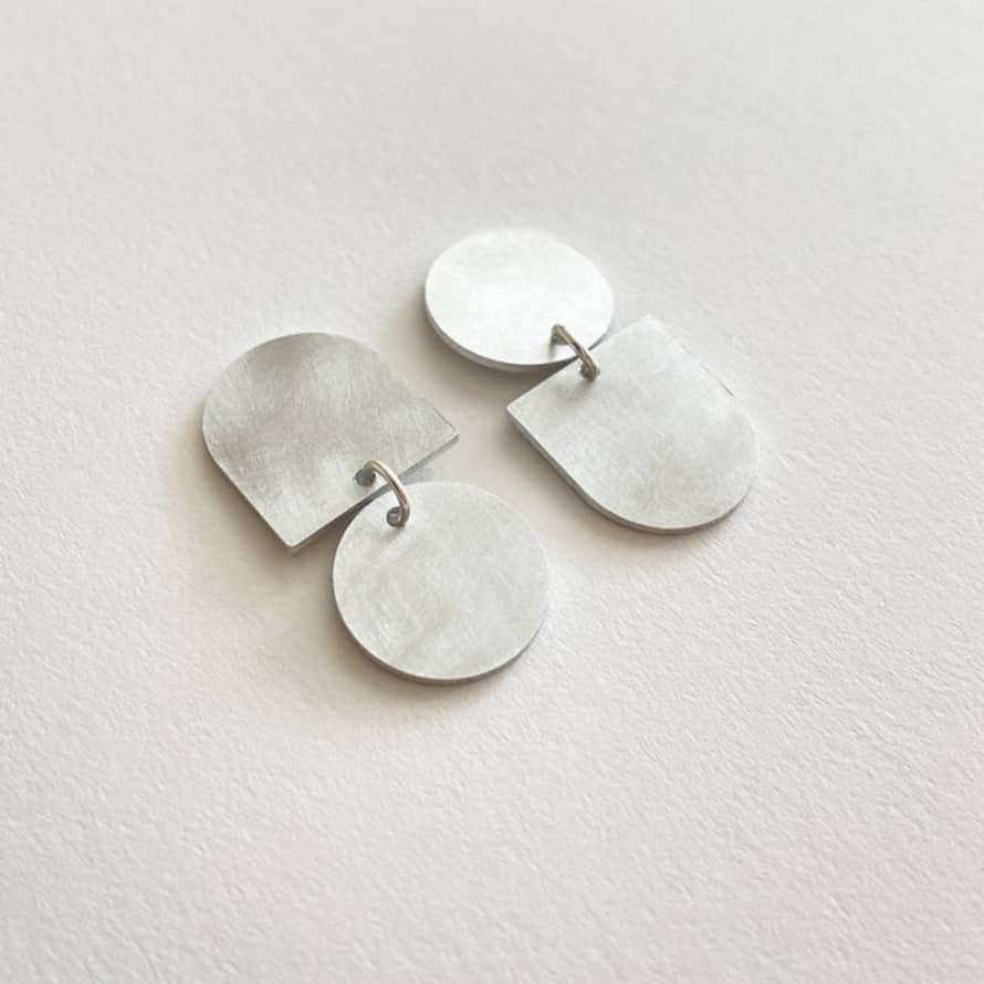 Tom Pigeon  Twins Earrings Silver Aluminium