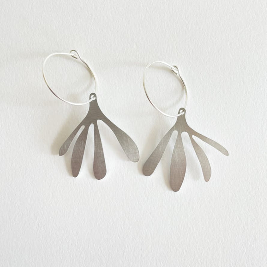 Tom Pigeon  Silver Aluminium Arame Earrings