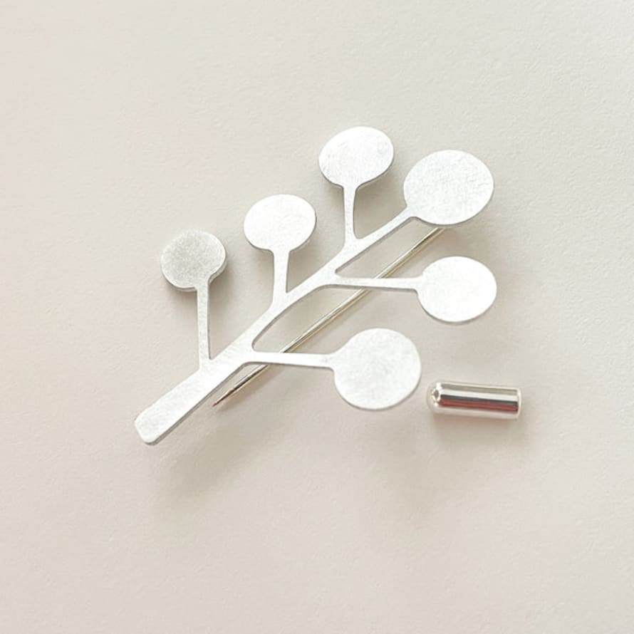 Tom Pigeon  Silver Aluminium Kelp Pin