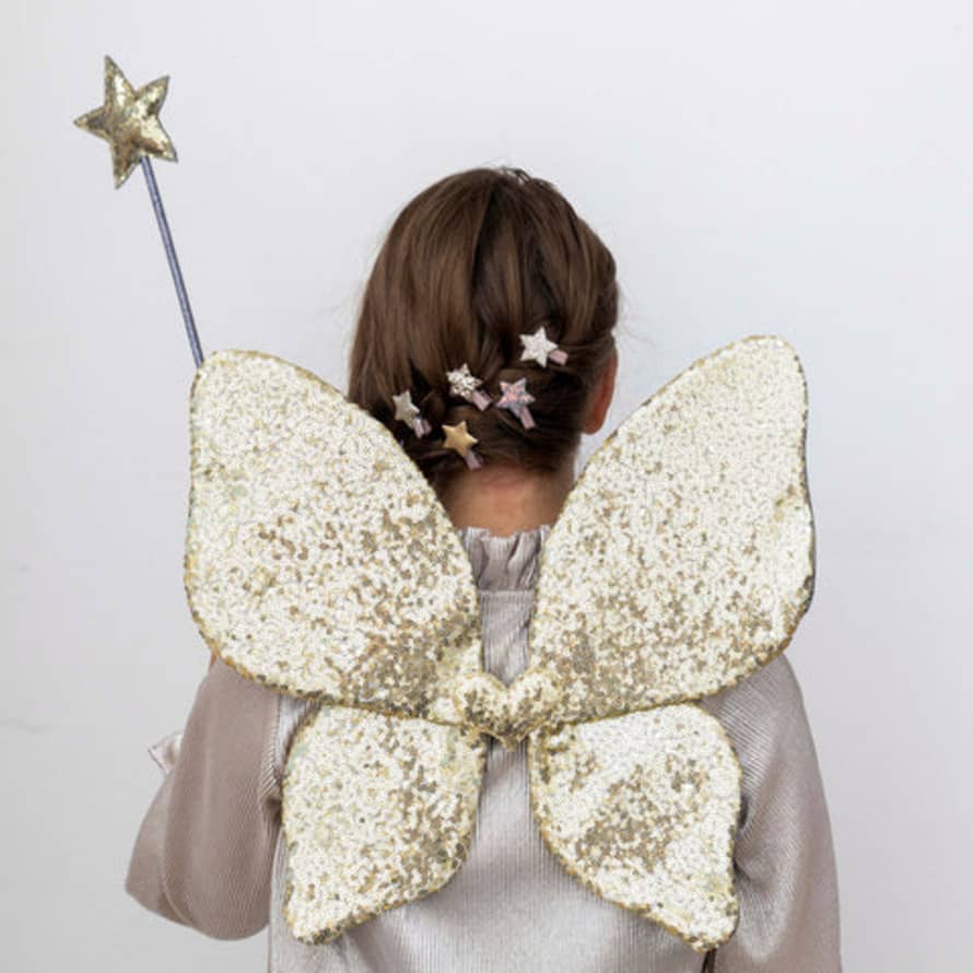 Mimi & Lula Sparkle Sequin Wings - Gold