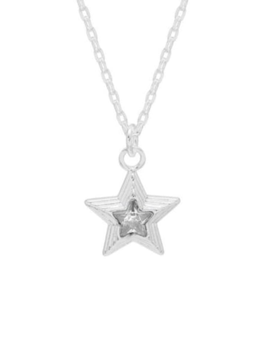 Estella Bartlett  Blue Star Necklace - Silver Plated