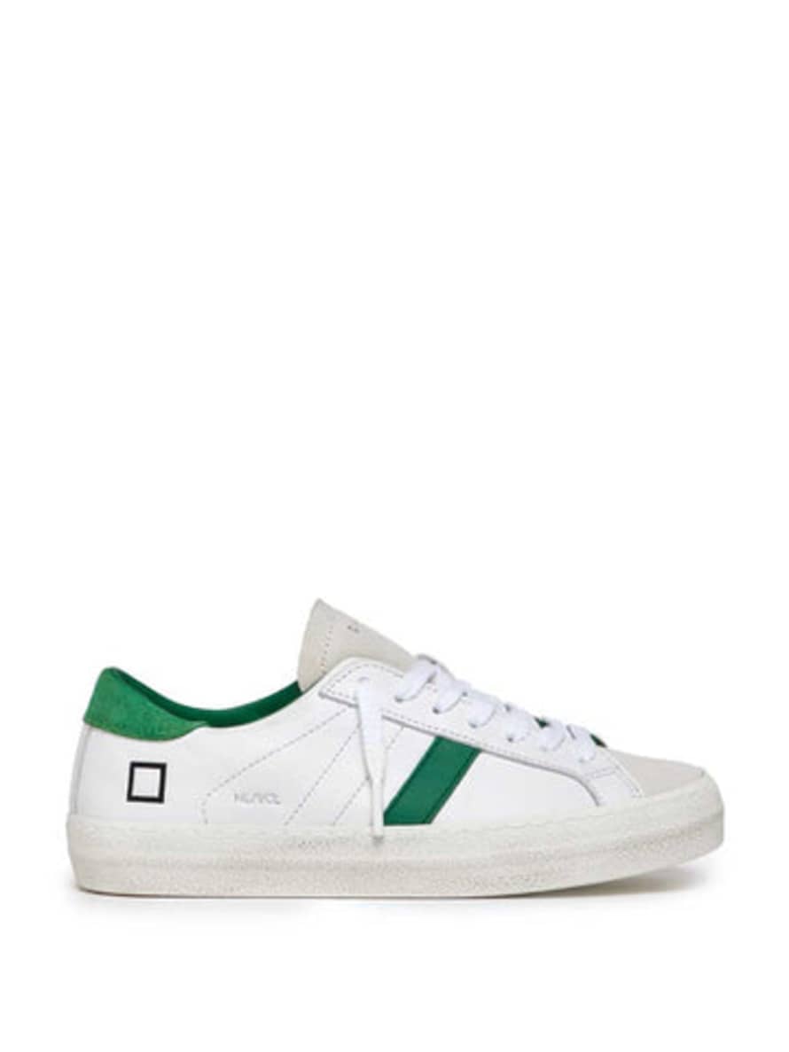 D.A.T.E Hill Low Vintage Coloured White & Green Sneakers