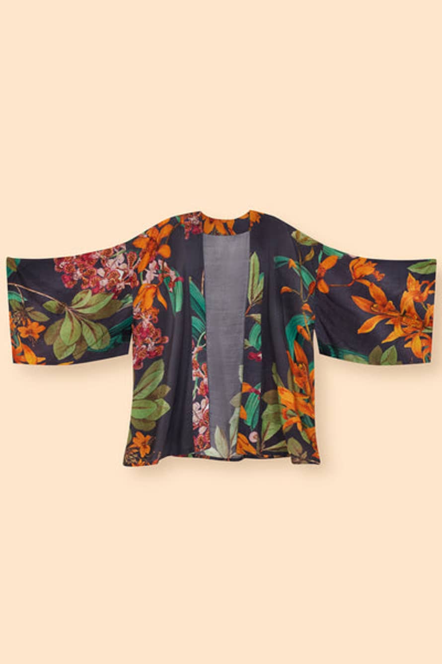 Powder Botany Bliss Kimono Jacket - Charcoal