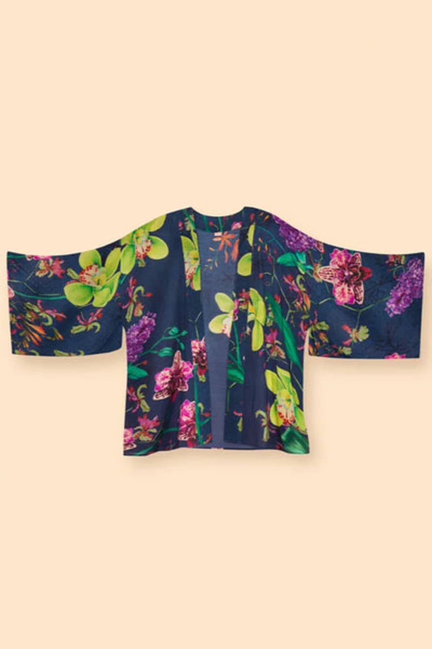 Powder Pkj54 Exotic Evening Kimono Jacket - Ink