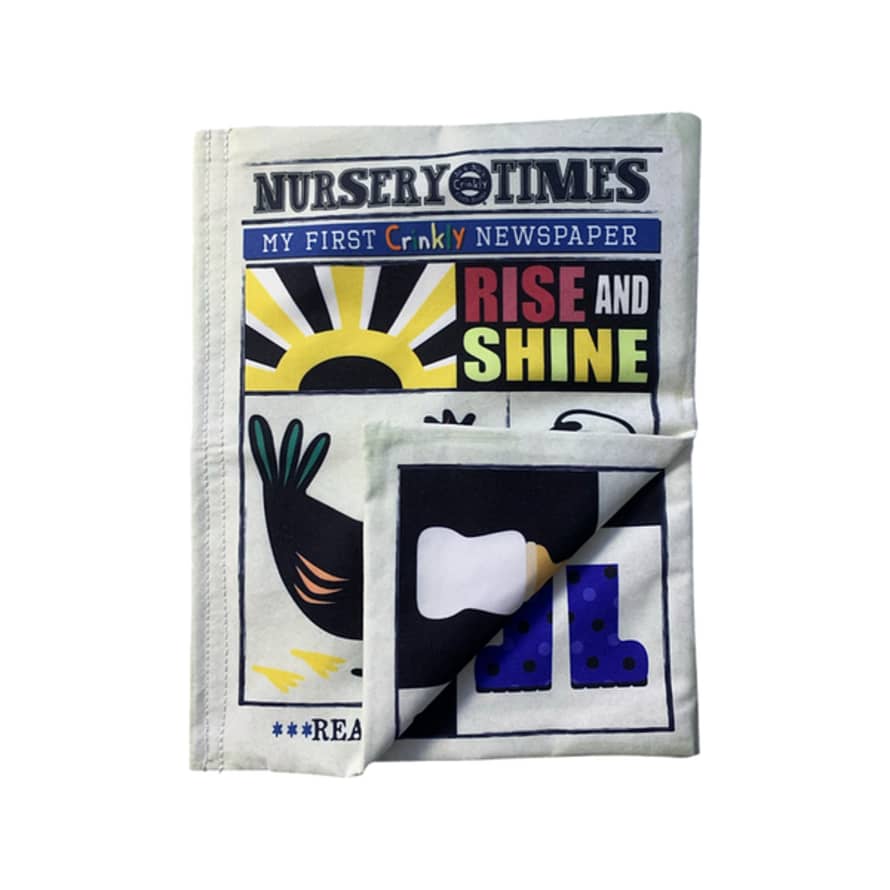 Jo & Nic's Crinkly Cloth Books Rise And Shine Nursery Times Crinkly Newspaper