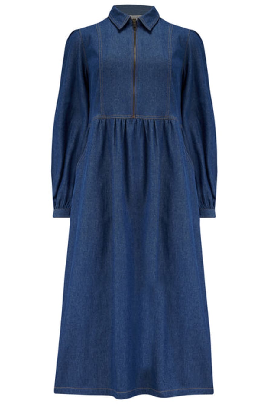 Sugarhill Kirsty Midi Smock Dress - Denim