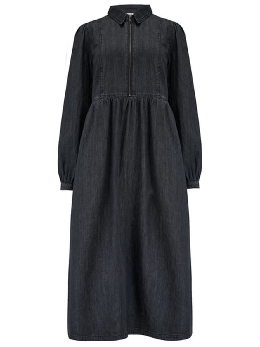 Sugarhill Kirsty Midi Smock Dress - Washed Black