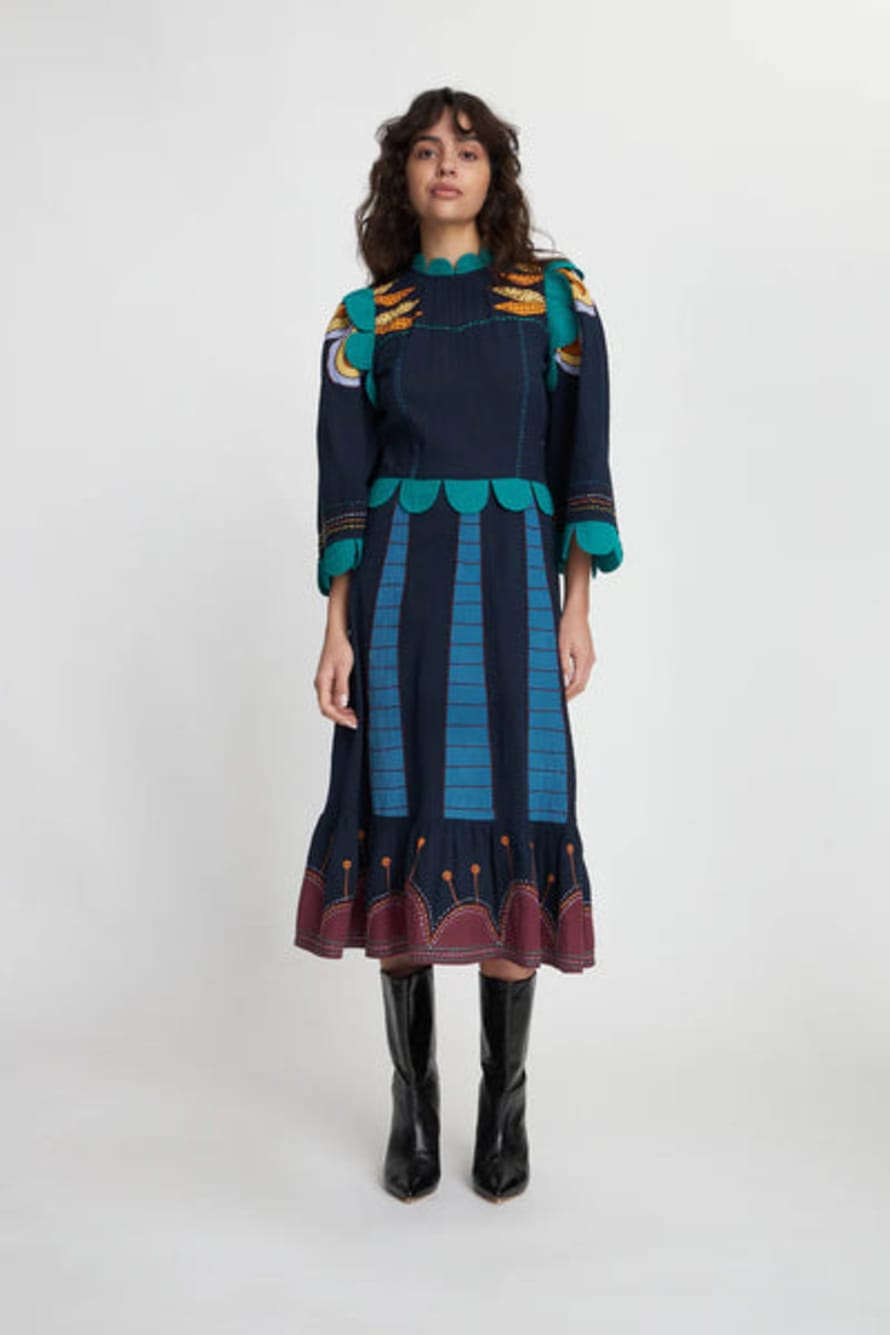 Stella Nova Embroidered Multicolour Dress