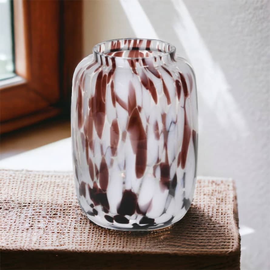 Persora Large Tortoiseshell Glass Vase