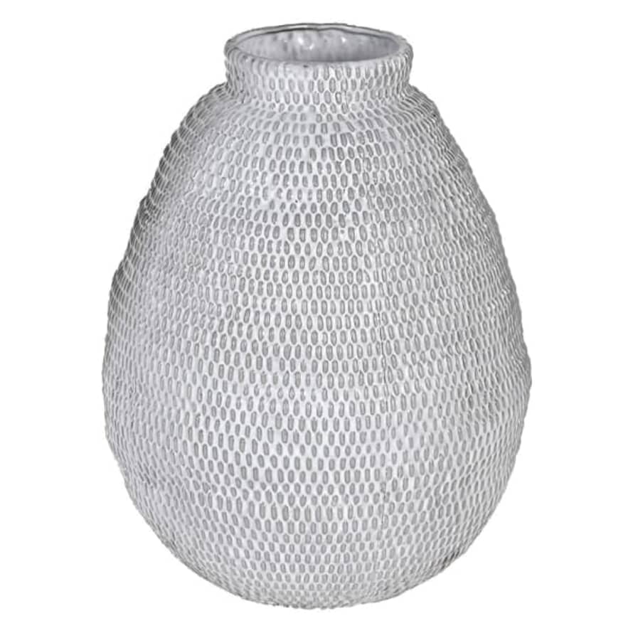 Persora Large Grey Dimpled Vase