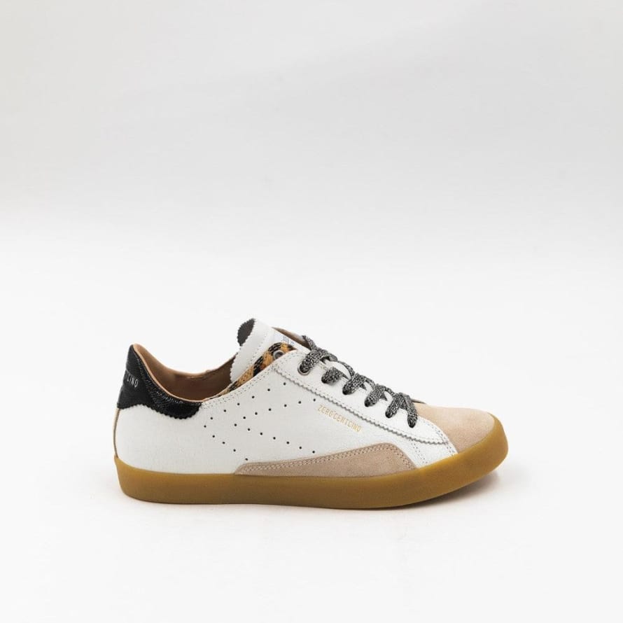 0-105 Zero Cent Cinq 0-105 Sc06 White Leopard Sneaker