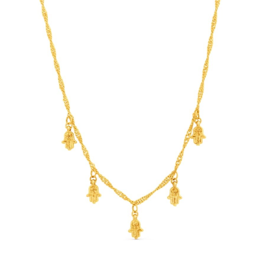 Formation | Inda Hamsa Charm Necklace | Gold Plated