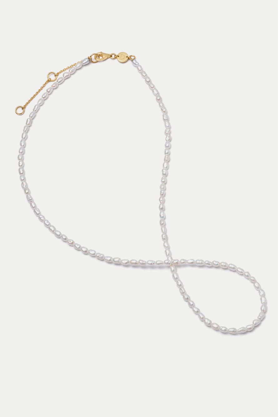 Daisy London Gold Plated Freshwater Seed Pearl Necklace