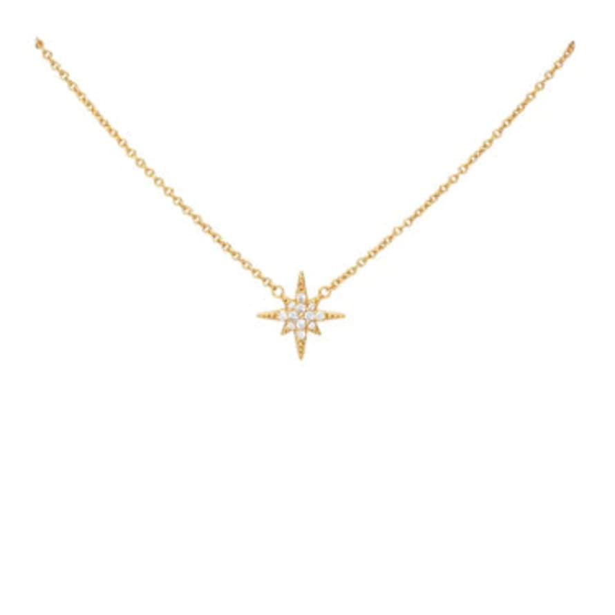 Scream Pretty  Starburst Necklace With Slider Clasp By - Gold