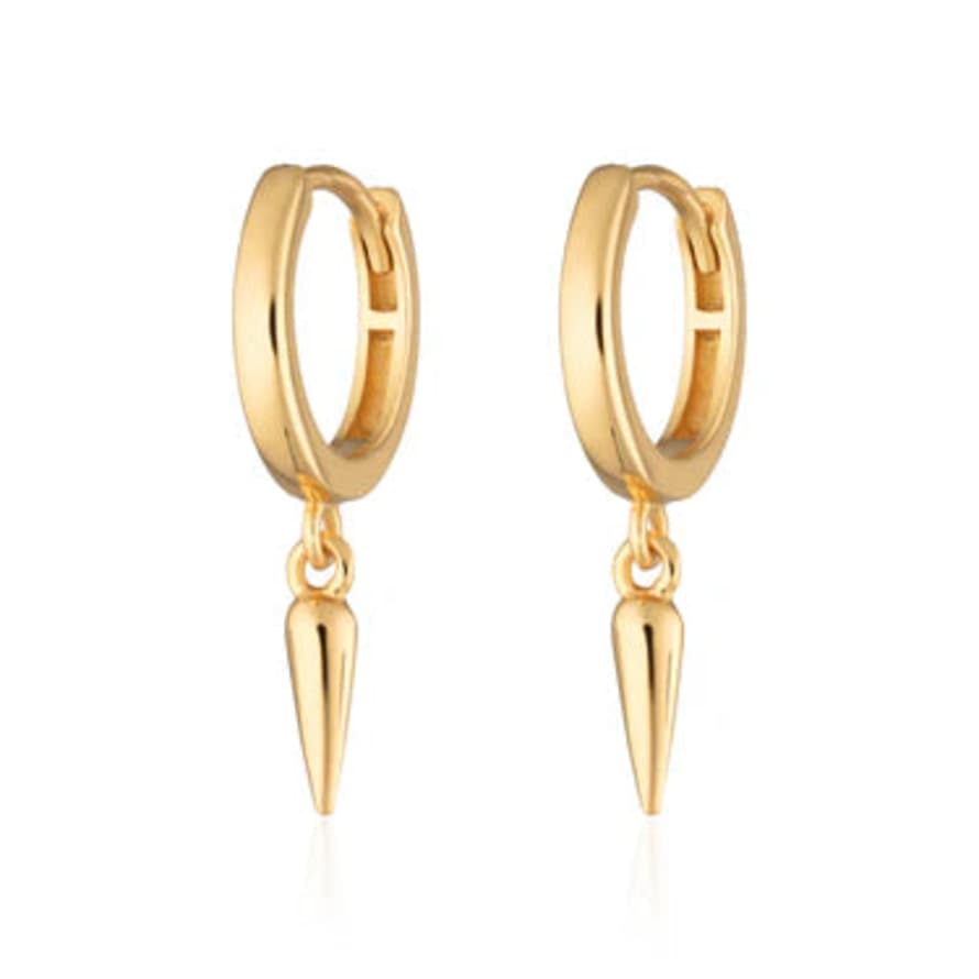 Scream Pretty  Claw Charm Hoop Earrings By - Gold