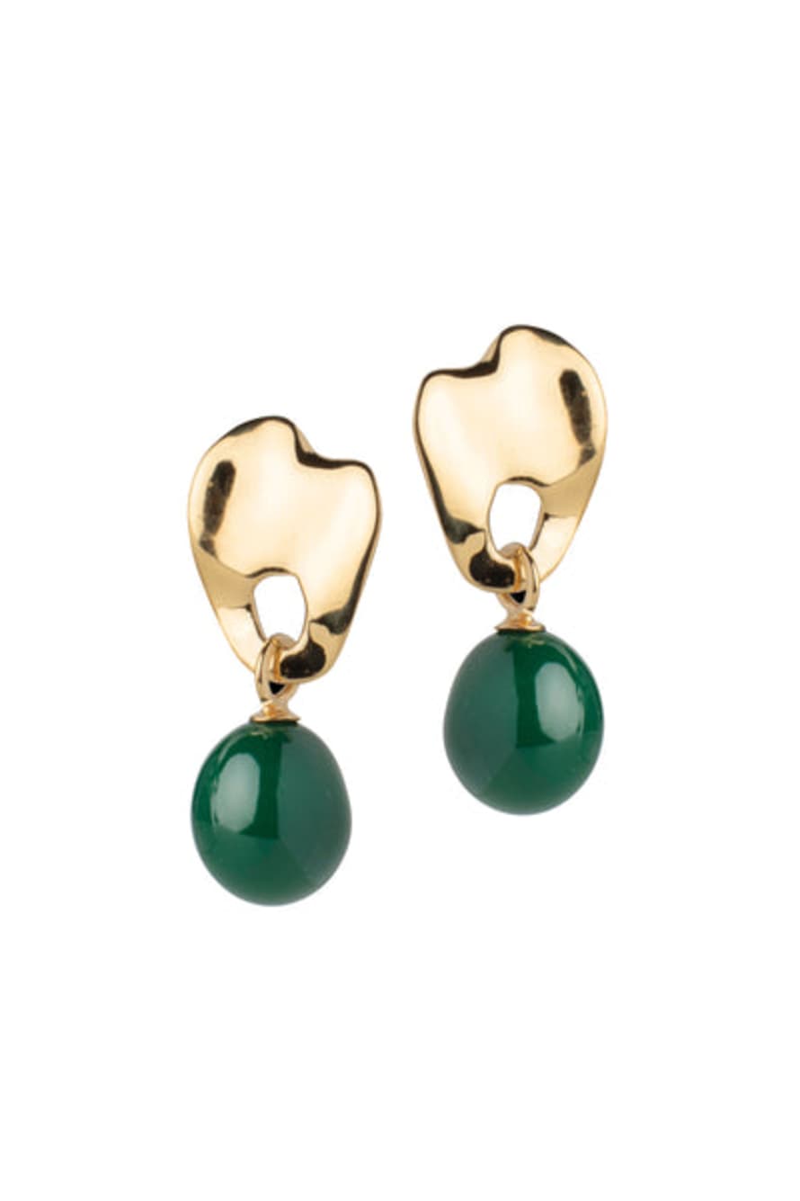 Enamel Copenhagen Aida Petrol Green Earrings