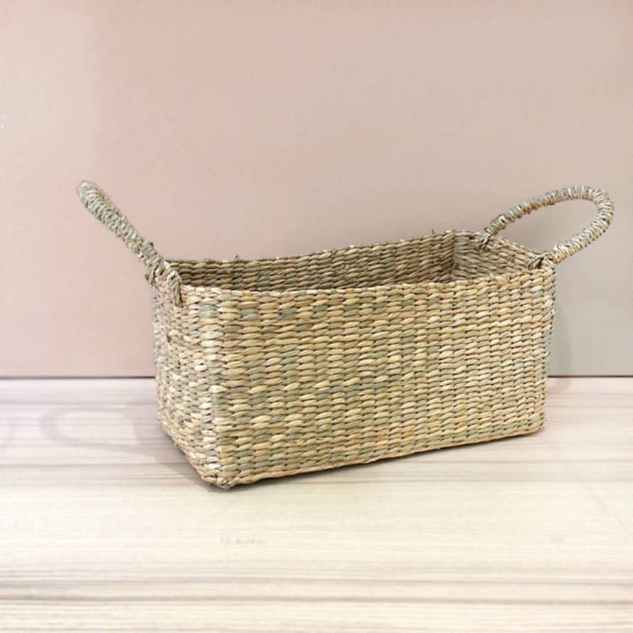 Chickidee Natural Seagrass Rectangular Basket