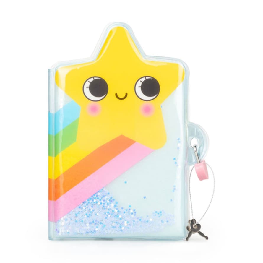 Pango Productions Star Rainbow Glitter Lockable Diary | Children’s Stationery