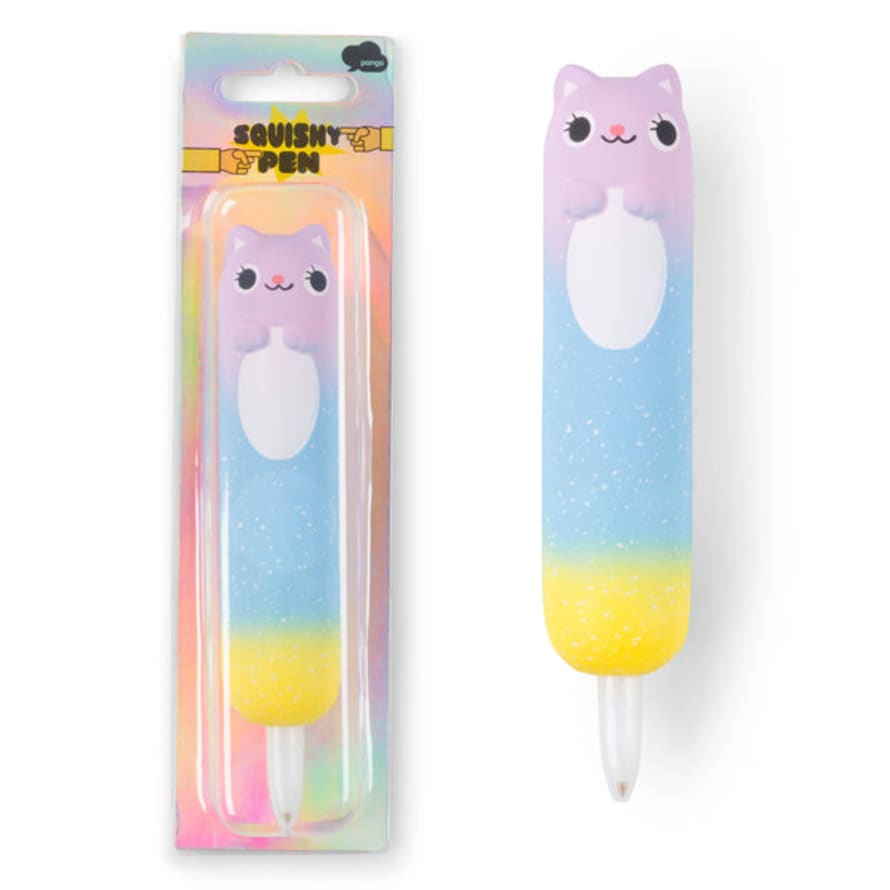 Pango Productions Rainbow Ombre Cat Pen | Stress Toy | Squishy Pen