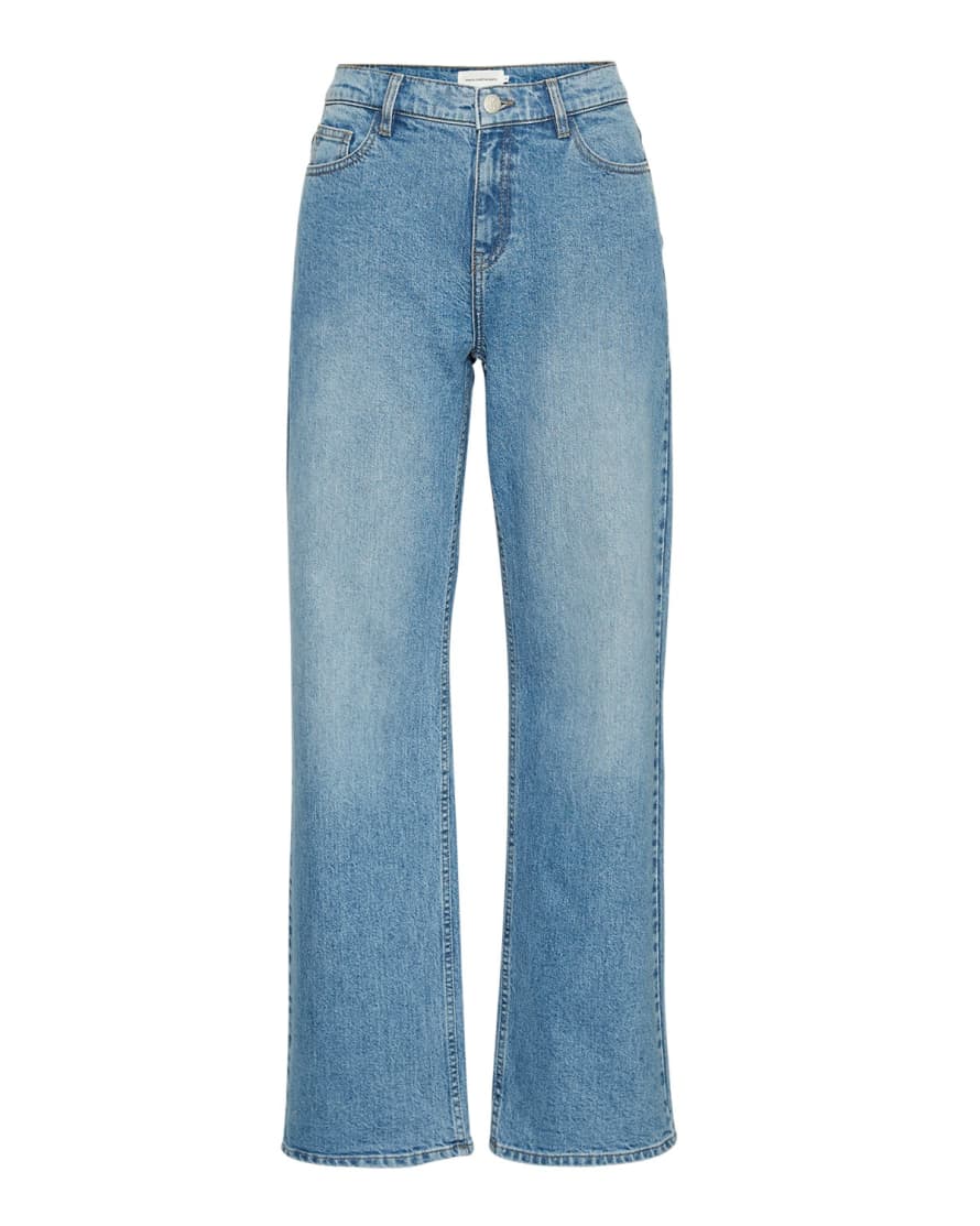 Moss Copenhagen Mid Blue Wash Bine Ada Relaxed Jeans