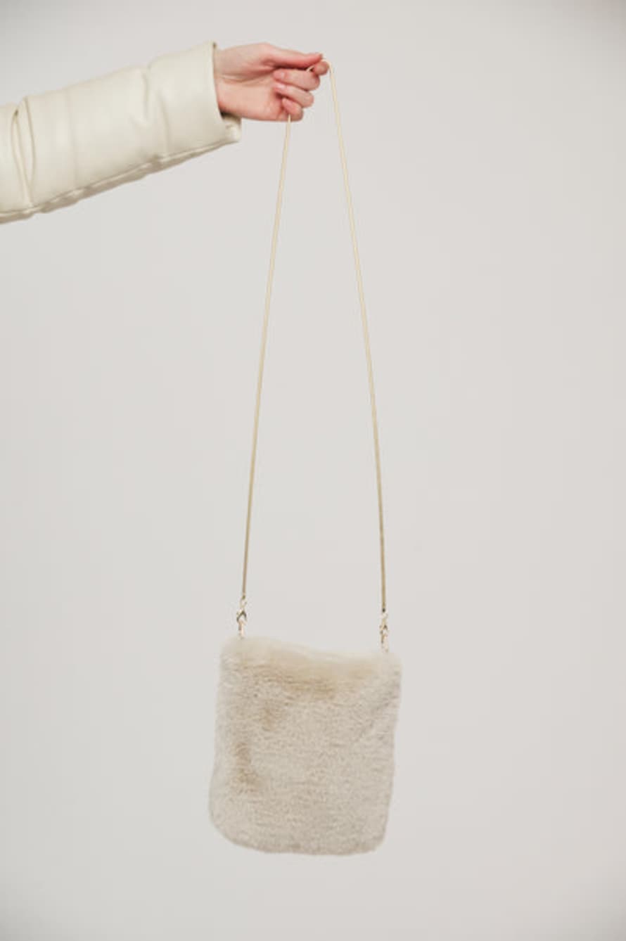 Rino and Pelle Doxy Faux Fur Bag - Birch