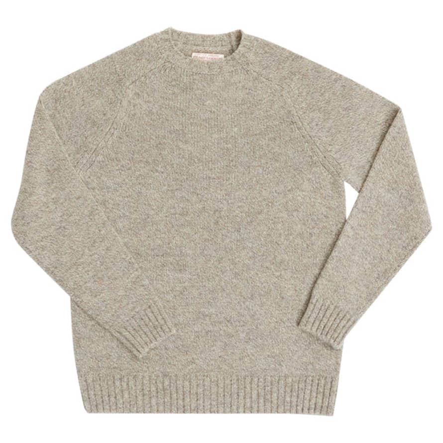 Filson Kintyre Irish Wool Five Gauge Sweater - Natural / Brown Melange