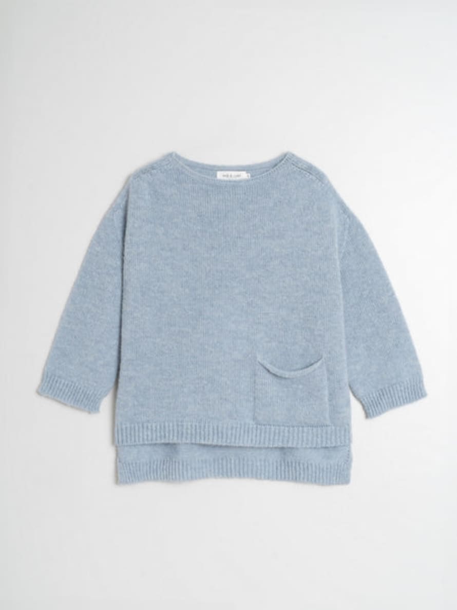 Indi & Cold Pale Blue Sweater With Round Neck