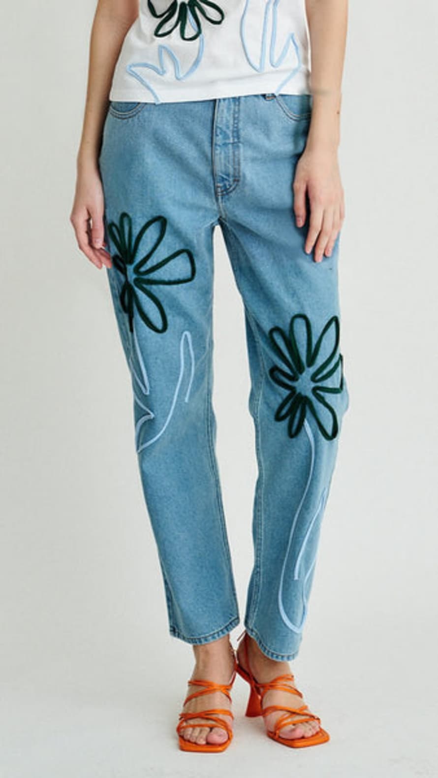 Fanfare Fauna Patterned Jeans 