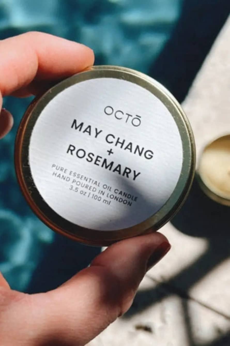 octo london May Chang & Rosemary Travel Tin Candle