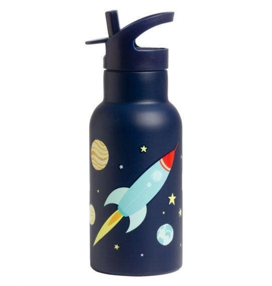 A Little Lovely Company Kids Stainless Steel Drinks Bottle - Space