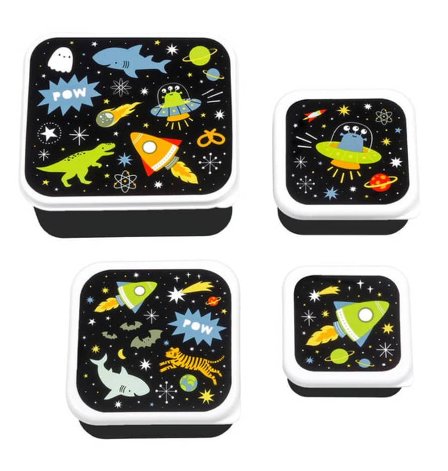 A Little Lovely Company Lunch & Snack Box Set: Galaxy