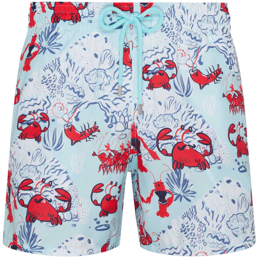 Vilebrequin Mahina Swin Short Ultra-Light & Packable Crevettes En Fete Thalassa Blue