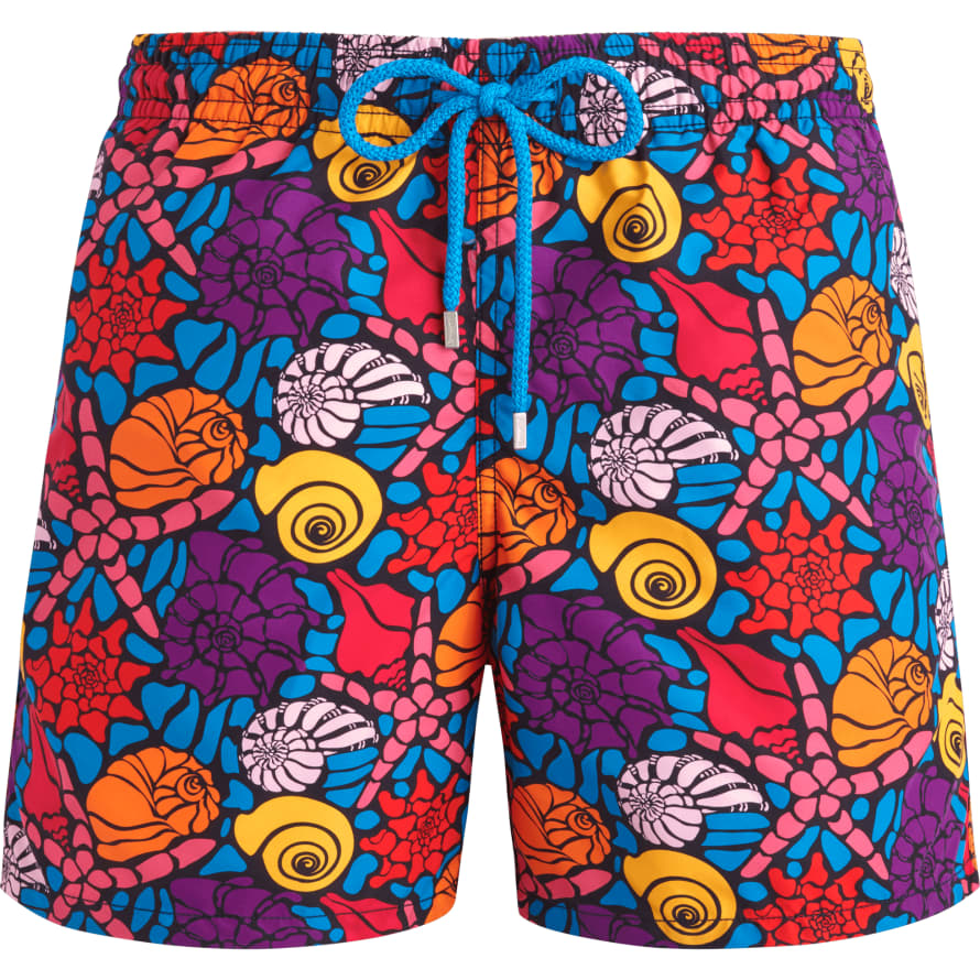 Vilebrequin Moorea Swin Short Noumea Sea Shells Navy & Blue