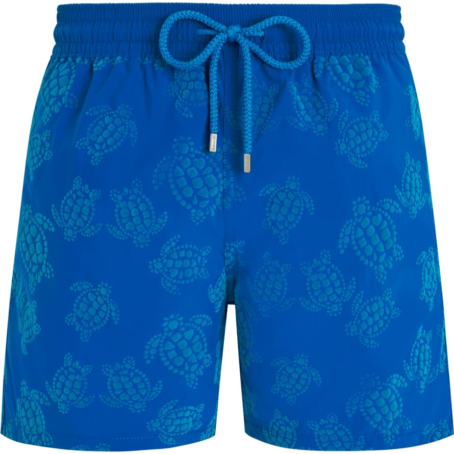 Vilebrequin Moorea Swin Short Flocked Vendome Turtles Palace Blue