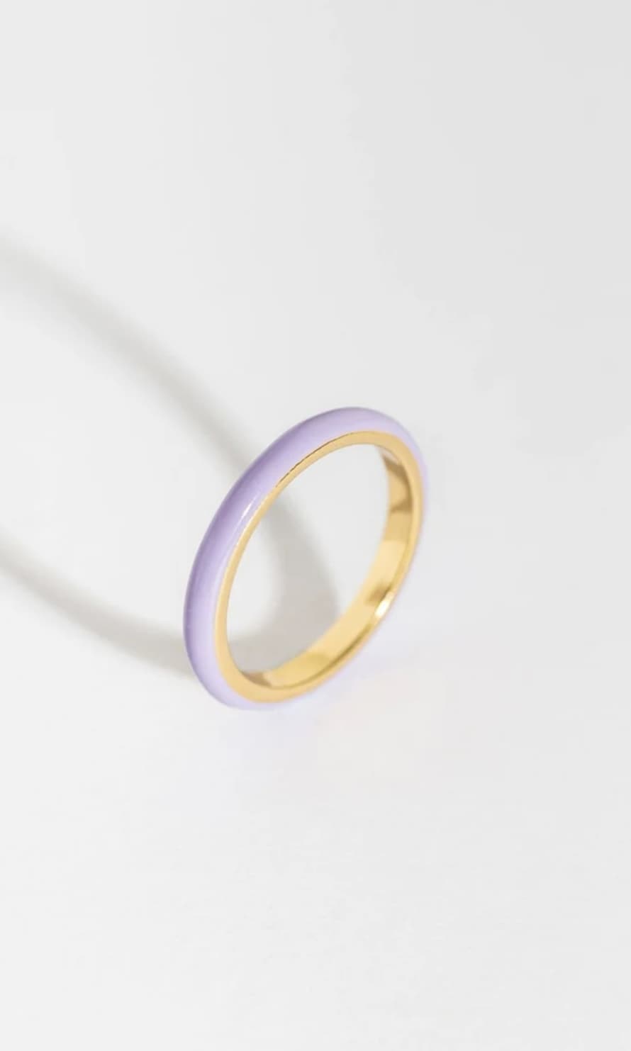 Claire Hill Designs Lavender Enamel and Gold Stacking Ring