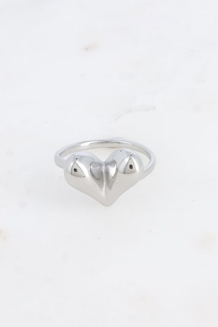 Bohm Paris Silver Domed Heart Ring