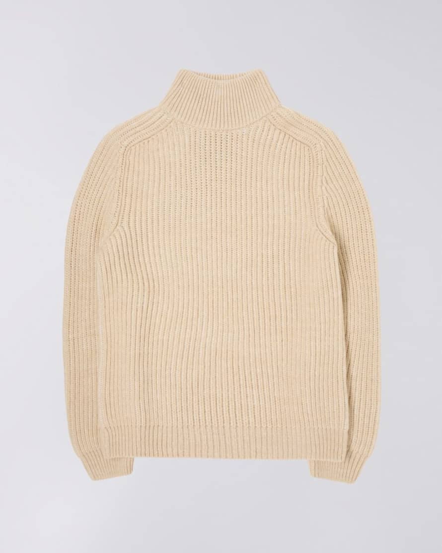 Edwin Roni High Collar Knit - Beige