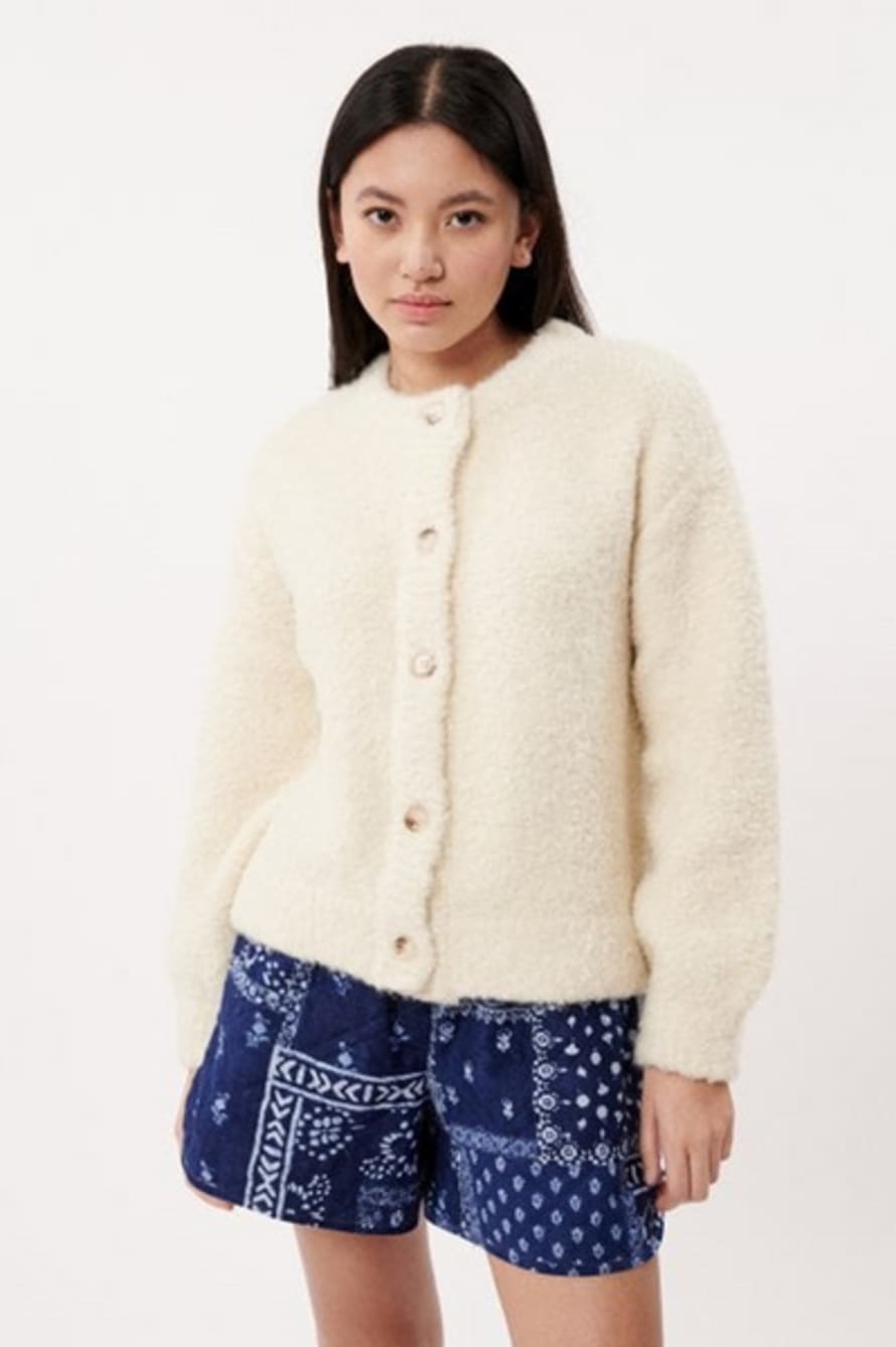 FRNCH Megane Creme Cardigan