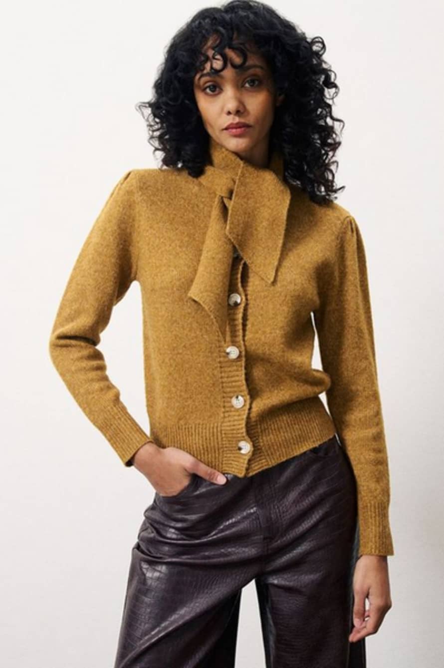 FRNCH Perline Camel Cardigan