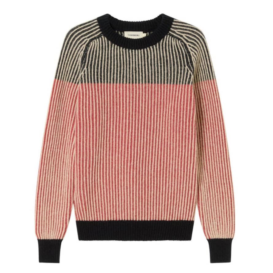 Thinking Mu Icecream Stripes Woll-Pullover