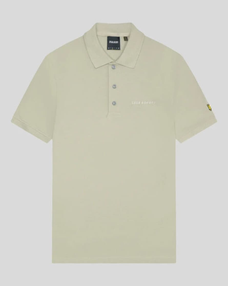 Lyle and Scott Sp2006v Embroidered Polo Shirt In Dried Sage/Cove