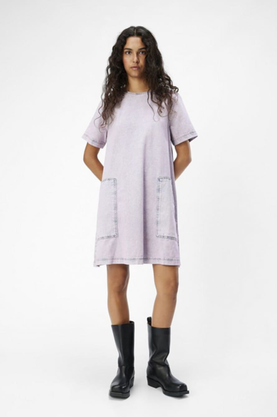 Object Gabrielle Pink Frosting / Washed Denim Dress