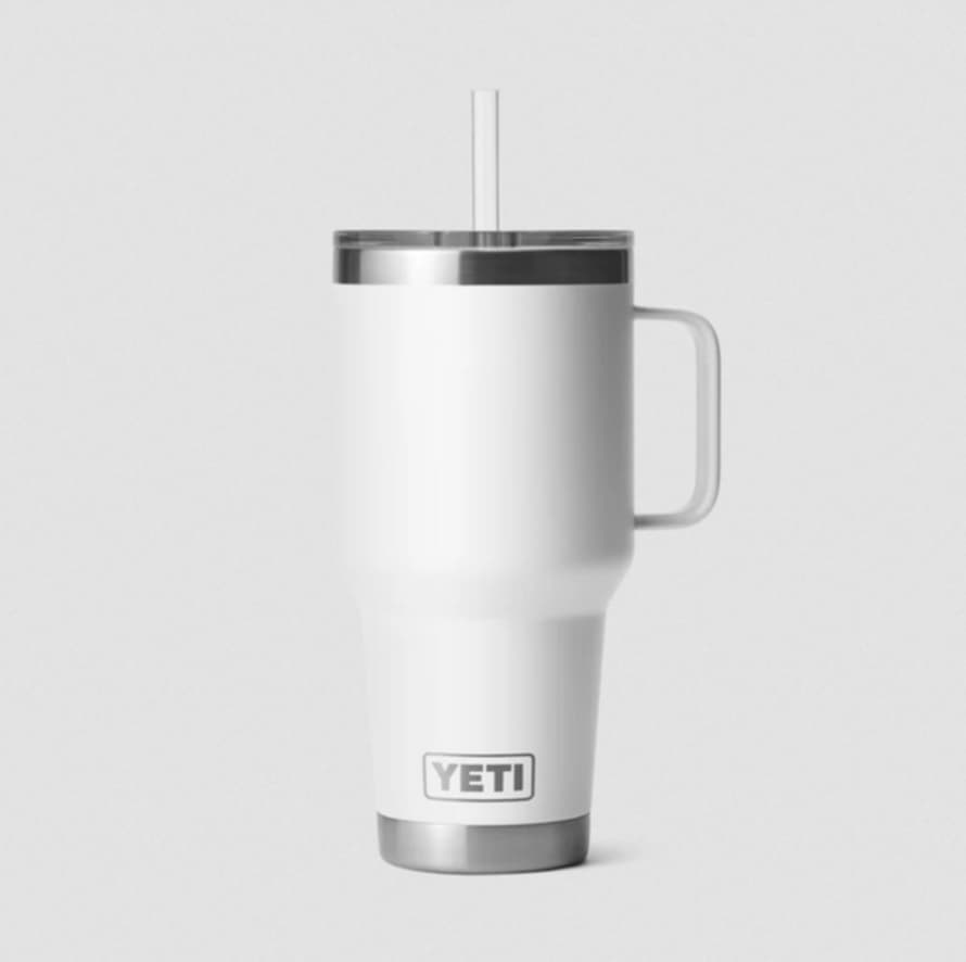 Yeti Rambler 35 Oz Reisetasse Mit Strohalm Weiss