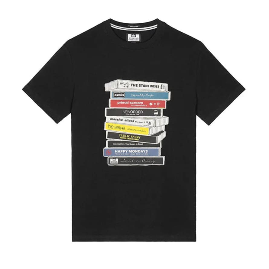 Weekend Offender Cassttes Graphic Mens T Shirt Black