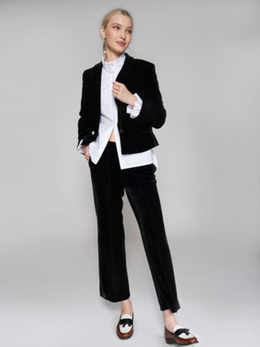 Vilagallo Carole Velvet Stretch Trousers