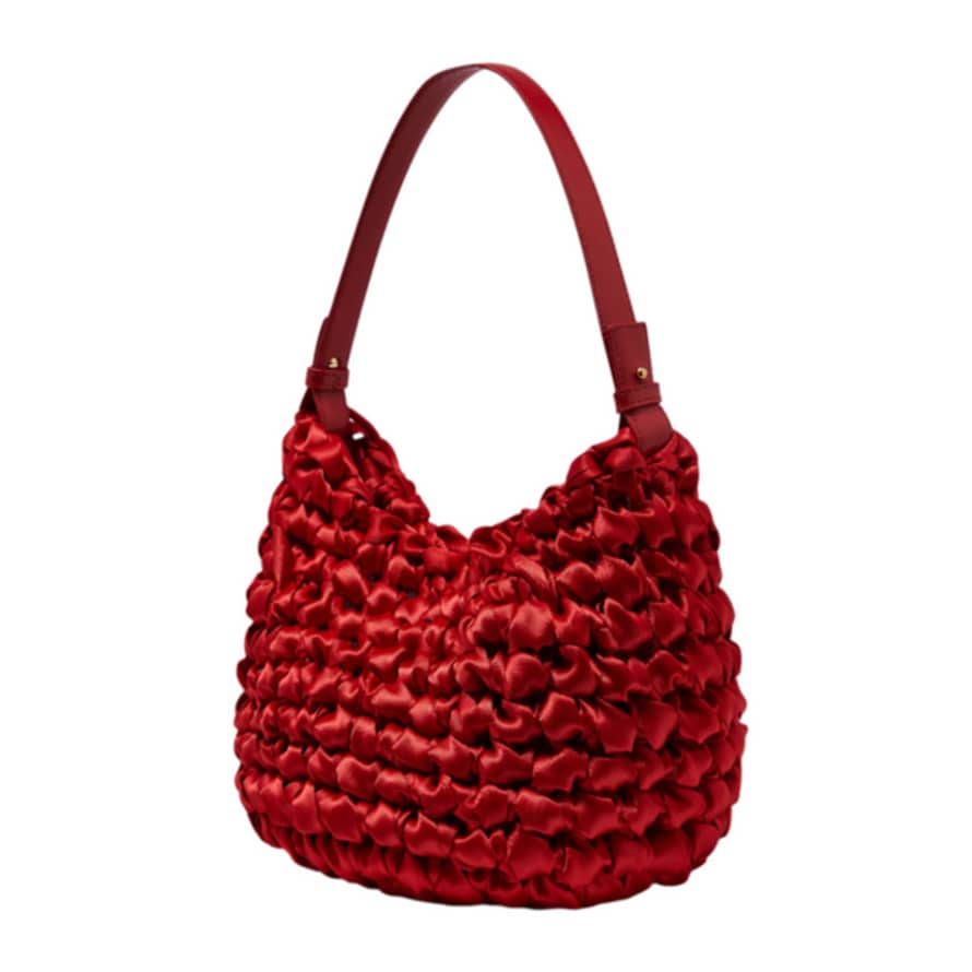 Isla De Gar Oyster Handbag In Lipstick Red