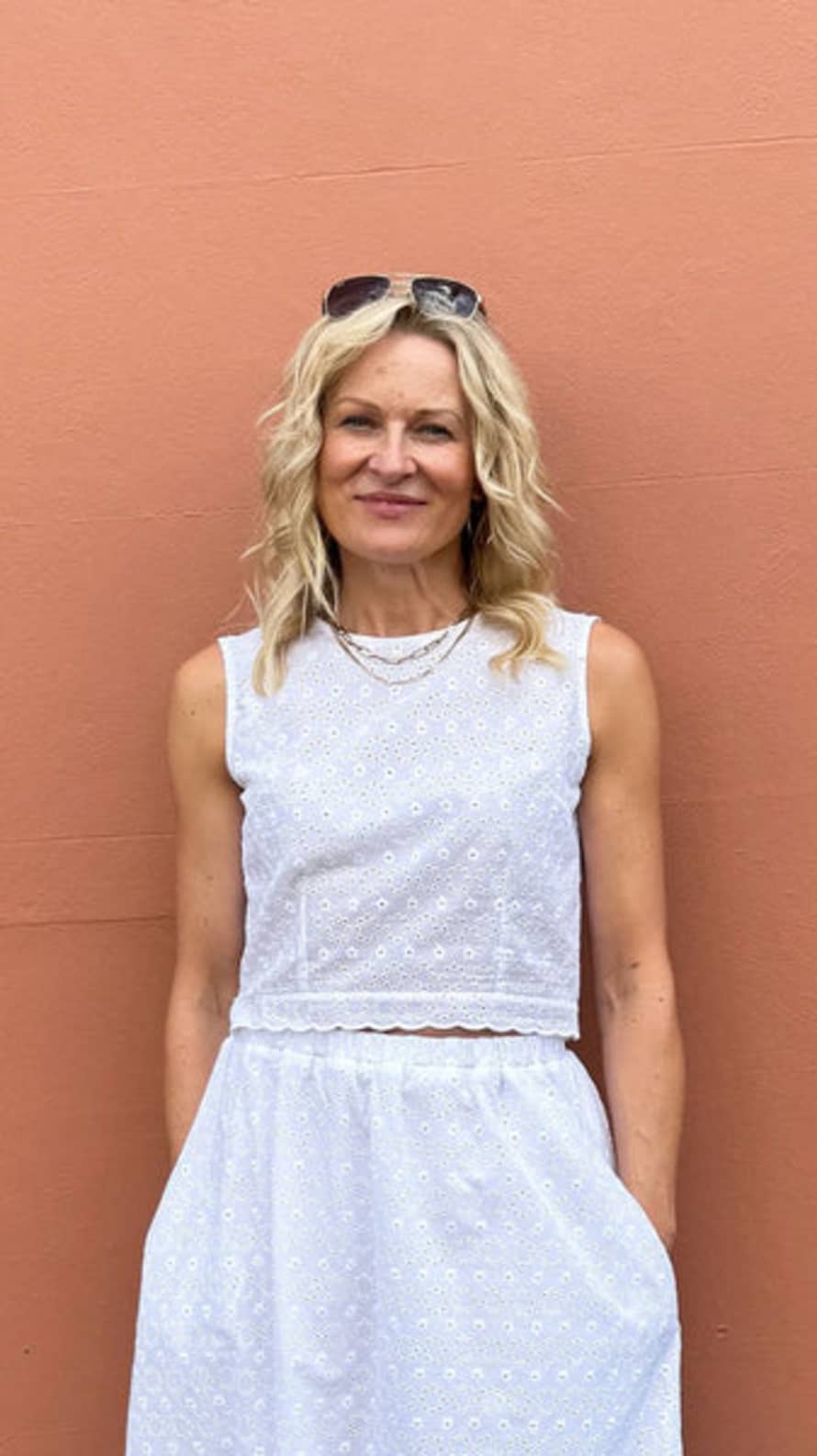 The Well Worn Havana Top In White Broderie