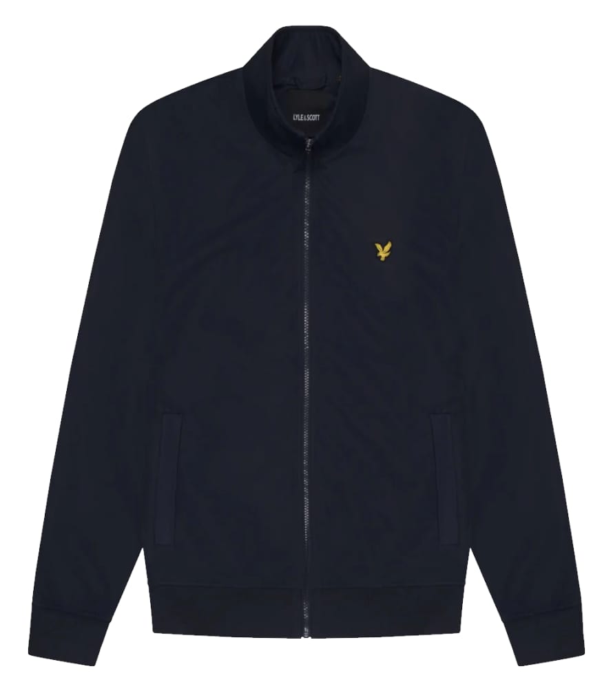 Lyle and Scott Mesh Backed Funnel Neck Jacket Dark Navy