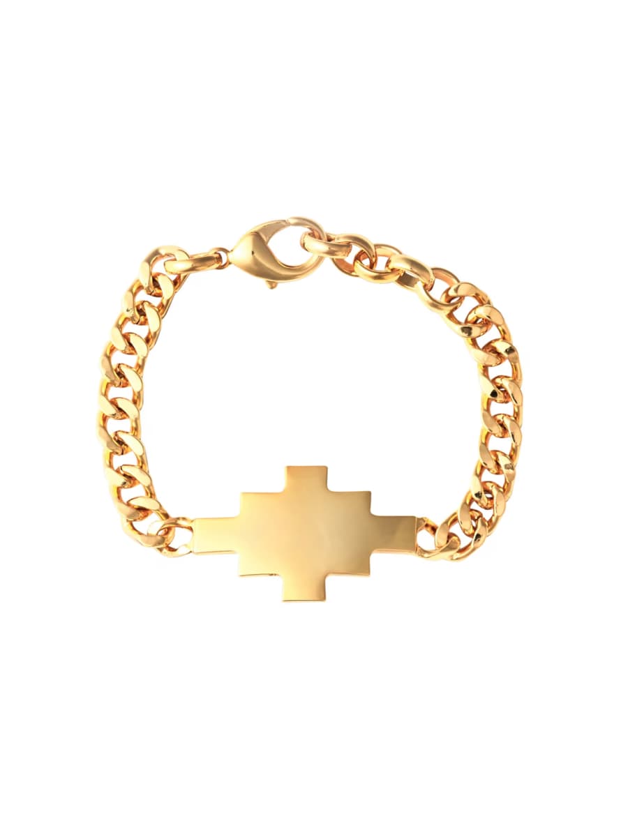 Marcelo Burlon Cross Logo Plaque Chain Bracelet