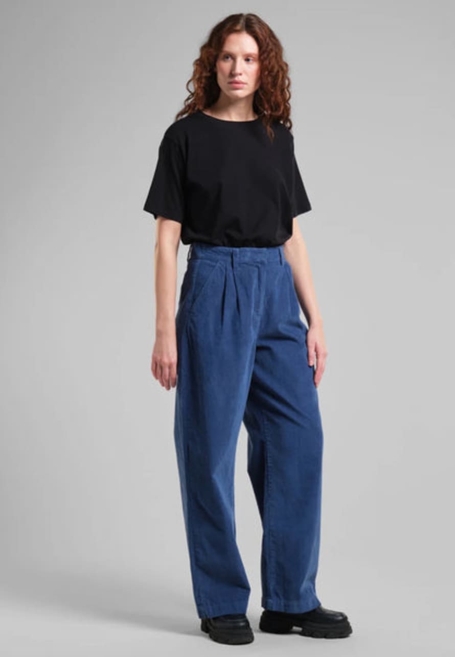 dedicated Vickleby Wide Leg Corduroy Trousers | True Blue